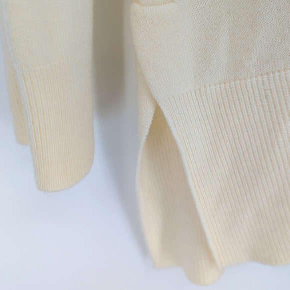 DG2 Diane Gilman Lux Touch Ivory V Neck Sweater Top Women's XL Tunic Boyfriend - Picture 4 of 9